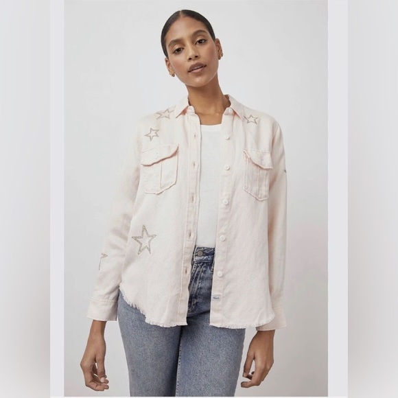 Rails Tops - Rails Loren Star Embroidered Button-Up Shirt
